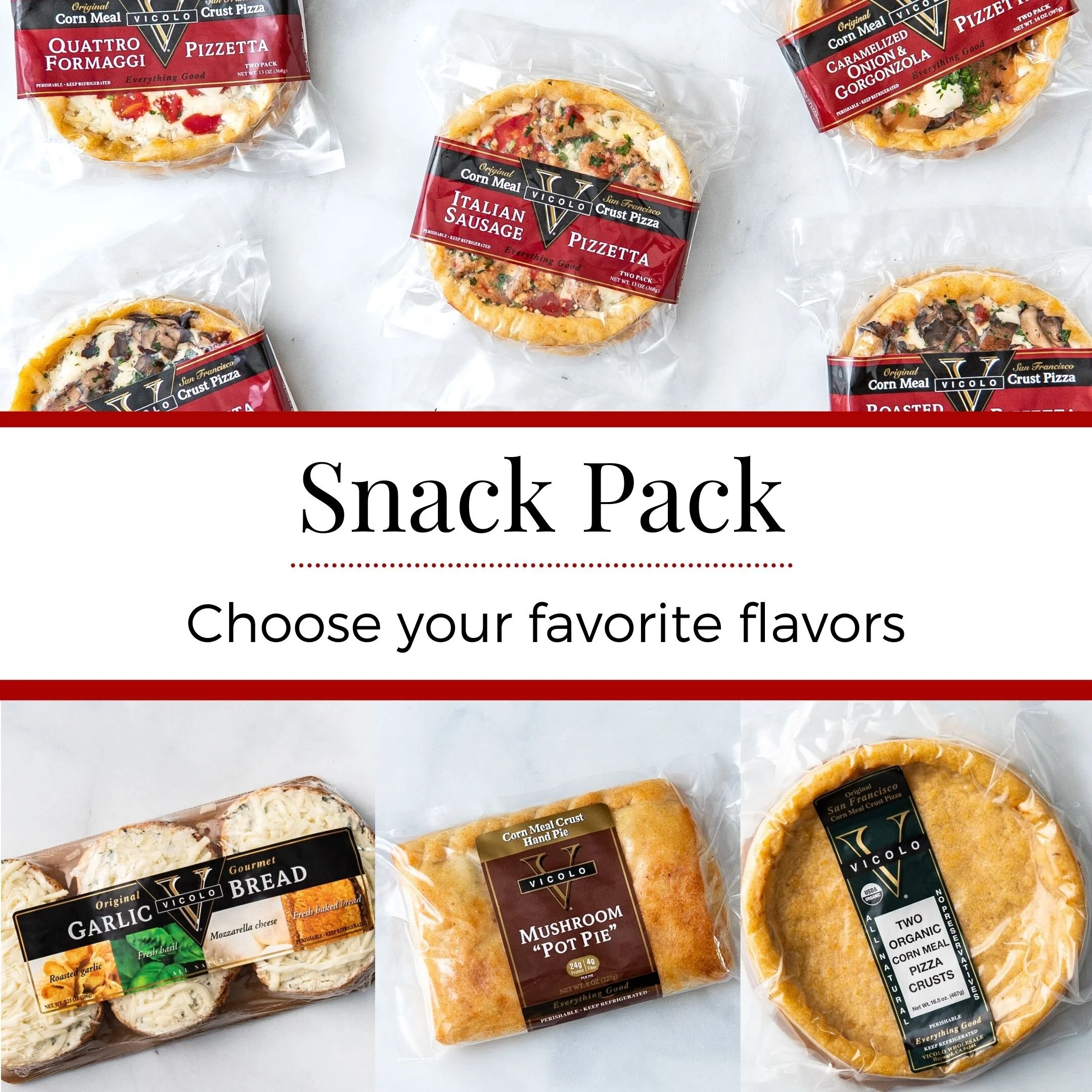 Snack Pack: Pizzettas, HandPies, Garlic Bread & Crust — Vicolo Pizza